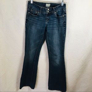 Womans Aeropostale 3/4 Hailey Flare mid rise jeans